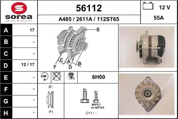 EAI 56112 - Генератор www.autospares.lv