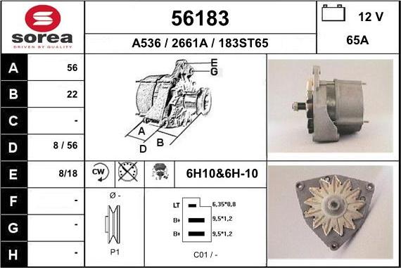 EAI 56183 - Alternator www.autospares.lv