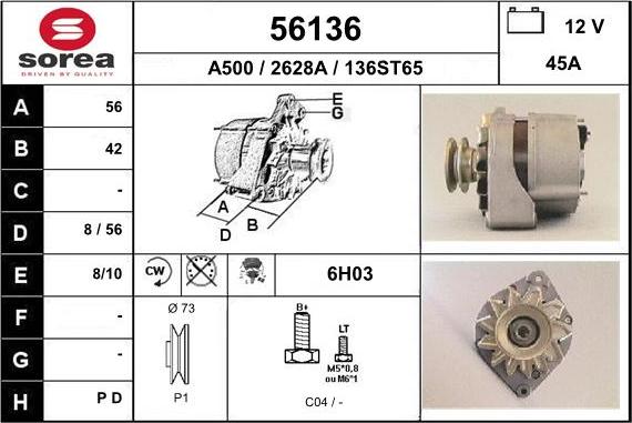 EAI 56136 - Ģenerators www.autospares.lv