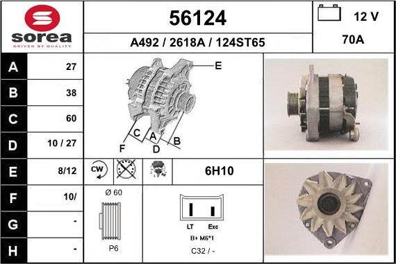 EAI 56124 - Ģenerators www.autospares.lv