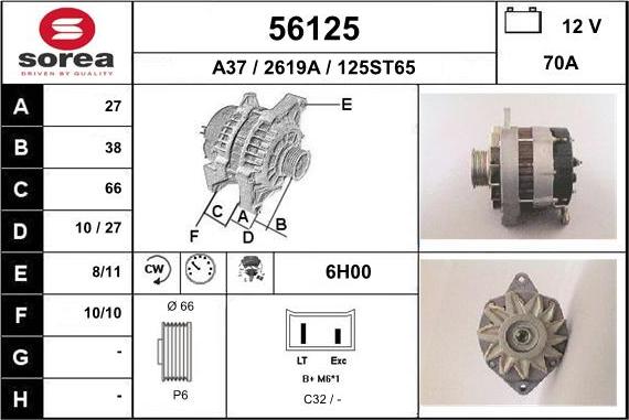 EAI 56125 - Alternator www.autospares.lv