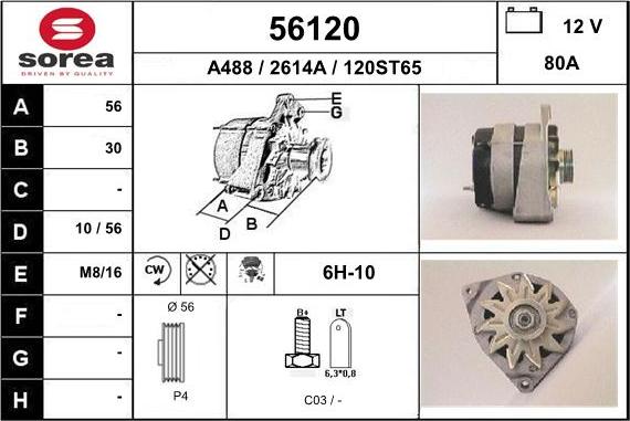 EAI 56120 - Alternator www.autospares.lv