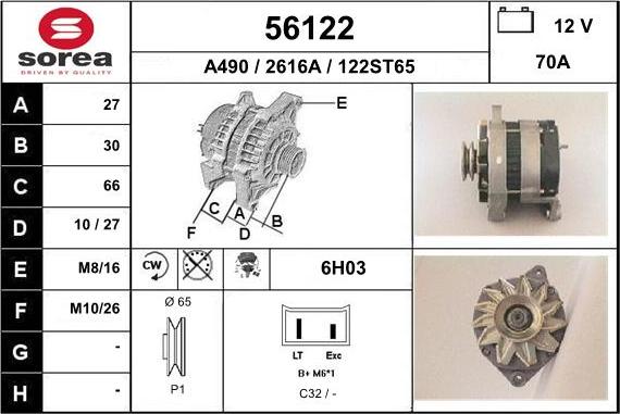 EAI 56122 - Ģenerators autospares.lv