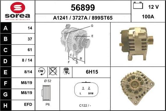 EAI 56899 - Alternator www.autospares.lv