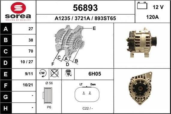 EAI 56893 - Ģenerators www.autospares.lv