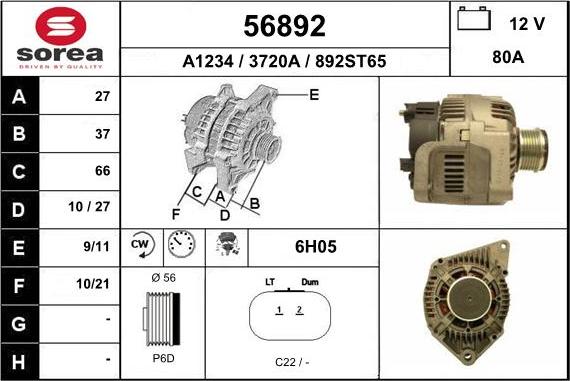 EAI 56892 - Ģenerators autospares.lv