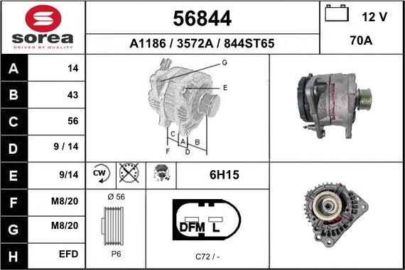 EAI 56844 - Alternator www.autospares.lv