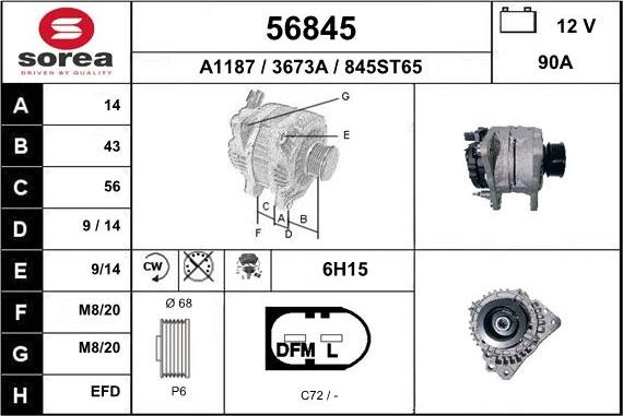 EAI 56845 - Ģenerators www.autospares.lv