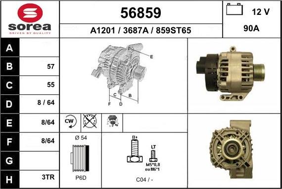 EAI 56859 - Генератор www.autospares.lv