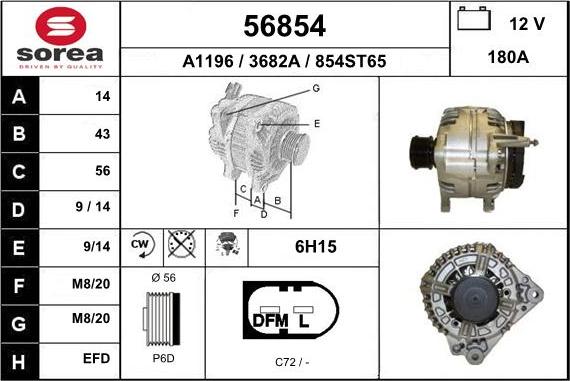 EAI 56854 - Генератор www.autospares.lv