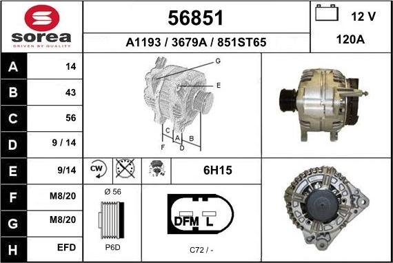 EAI 56851 - Ģenerators autospares.lv