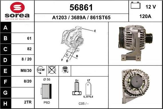 EAI 56861 - Генератор www.autospares.lv