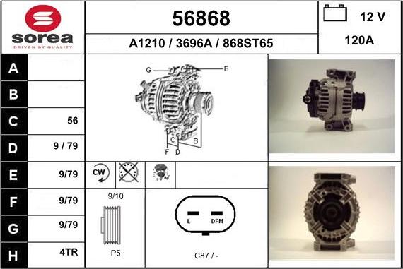 EAI 56868 - Ģenerators www.autospares.lv