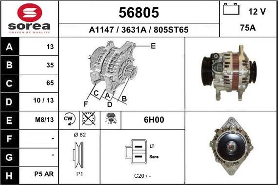 EAI 56805 - Ģenerators autospares.lv