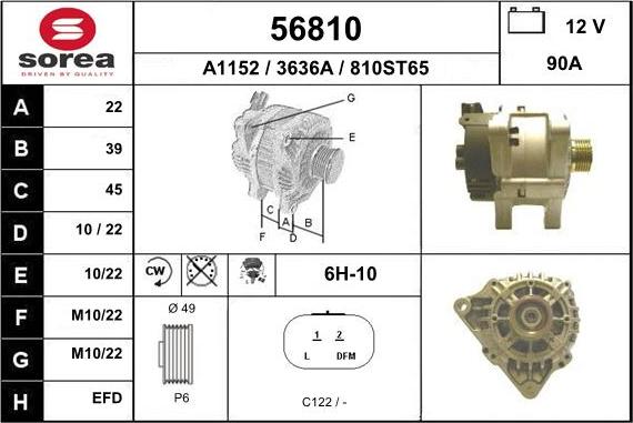 EAI 56810 - Ģenerators www.autospares.lv