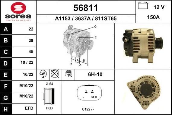 EAI 56811 - Alternator www.autospares.lv