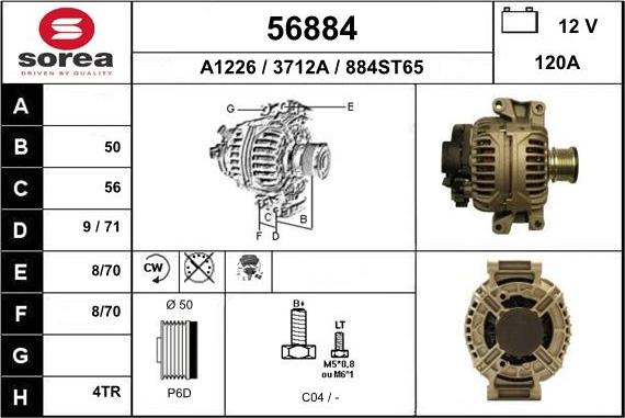 EAI 56884 - Генератор www.autospares.lv