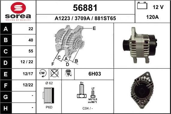 EAI 56881 - Генератор www.autospares.lv