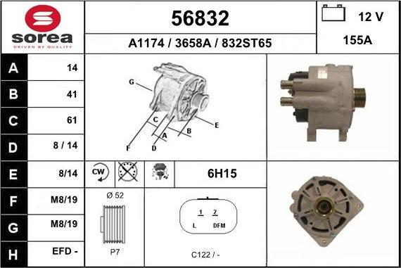 EAI 56832 - Alternator www.autospares.lv