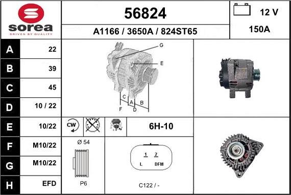 EAI 56824 - Генератор www.autospares.lv