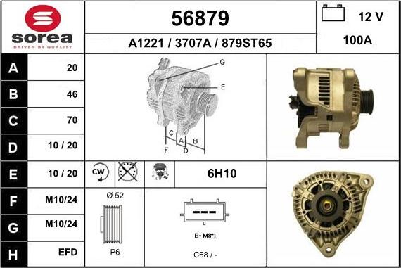 EAI 56879 - Генератор www.autospares.lv