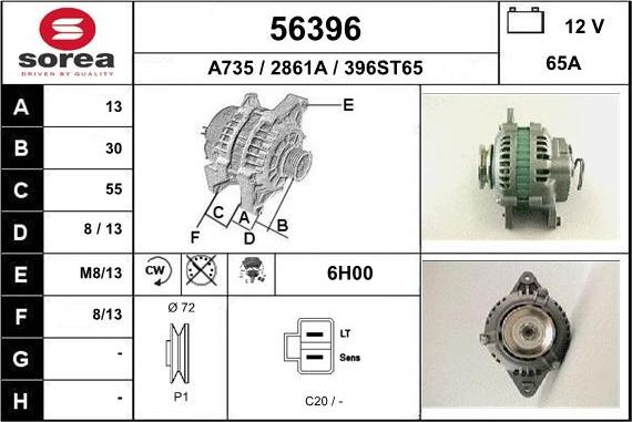 EAI 56396 - Ģenerators www.autospares.lv