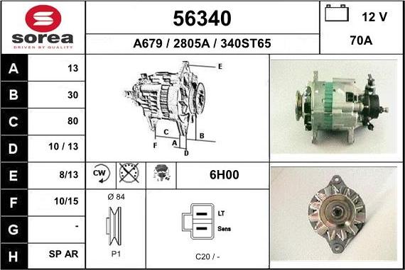 EAI 56340 - Ģenerators www.autospares.lv