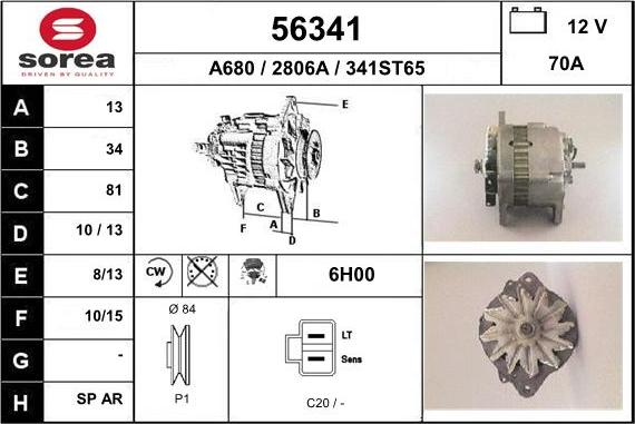 EAI 56341 - Ģenerators www.autospares.lv