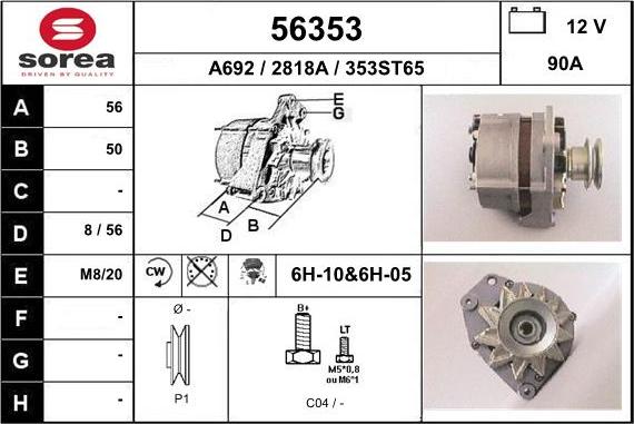 EAI 56353 - Ģenerators www.autospares.lv