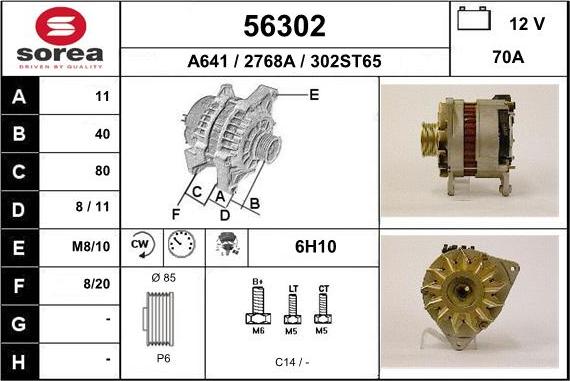 EAI 56302 - Ģenerators www.autospares.lv