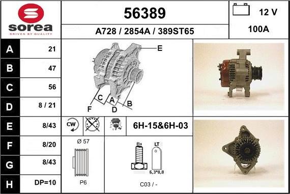 EAI 56389 - Alternator www.autospares.lv