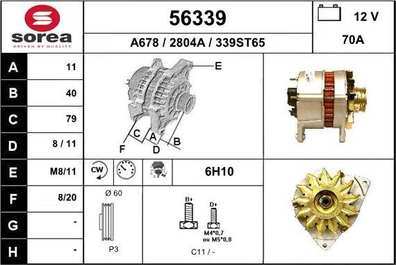 EAI 56339 - Alternator www.autospares.lv