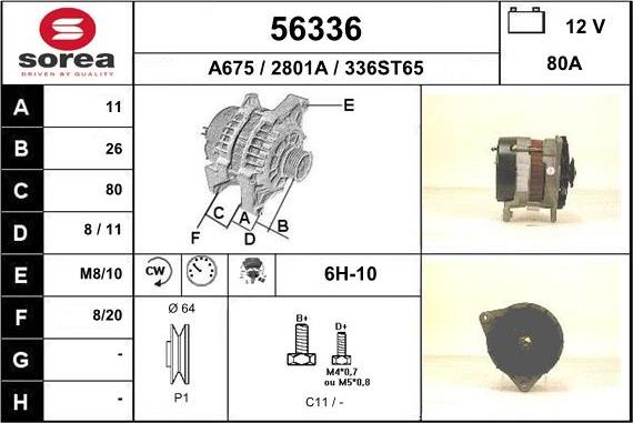 EAI 56336 - Генератор www.autospares.lv