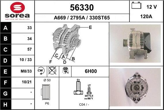 EAI 56330 - Генератор www.autospares.lv