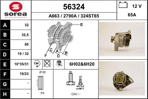 EAI 56324 - Alternator www.autospares.lv