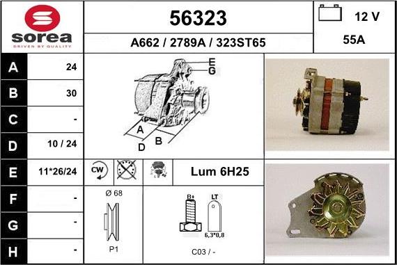 EAI 56323 - Ģenerators www.autospares.lv