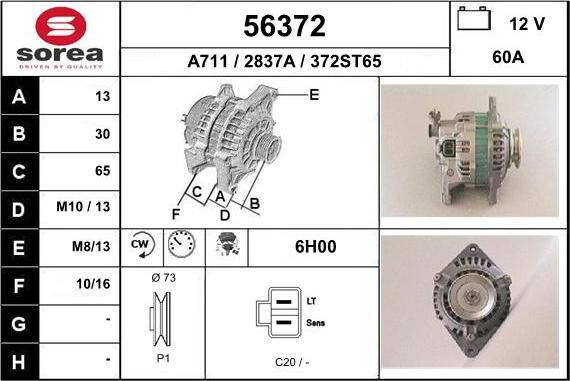 EAI 56372 - Ģenerators www.autospares.lv