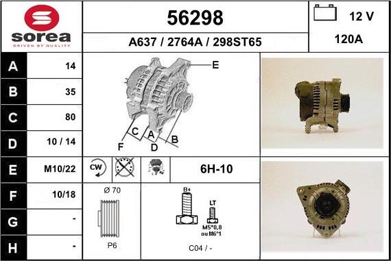 EAI 56298 - Генератор www.autospares.lv