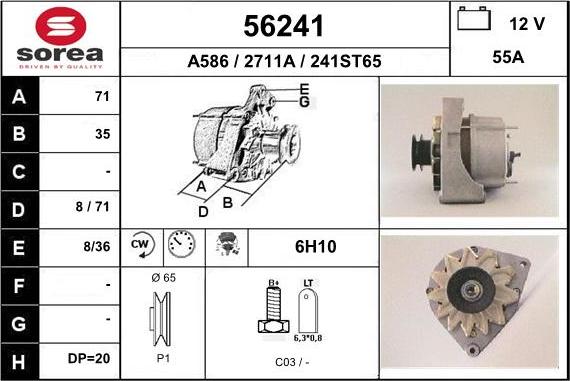 EAI 56241 - Ģenerators autospares.lv