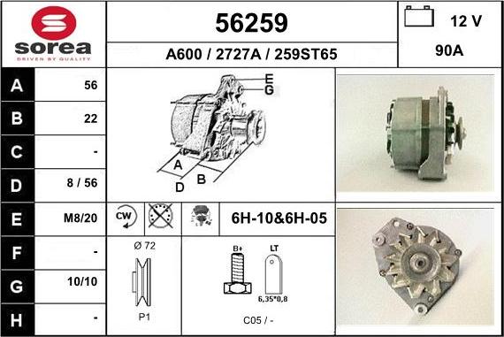 EAI 56259 - Ģenerators autospares.lv