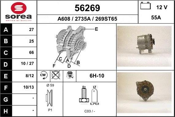 EAI 56269 - Ģenerators www.autospares.lv