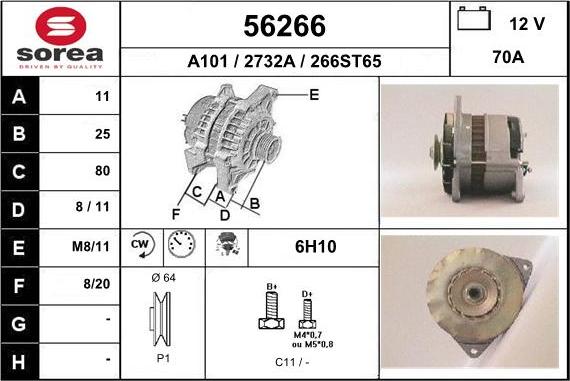 EAI 56266 - Генератор www.autospares.lv