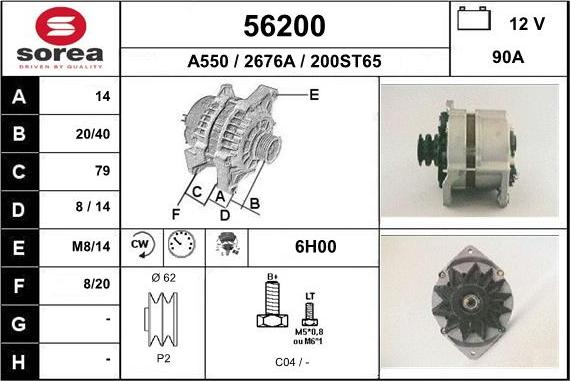 EAI 56200 - Ģenerators www.autospares.lv