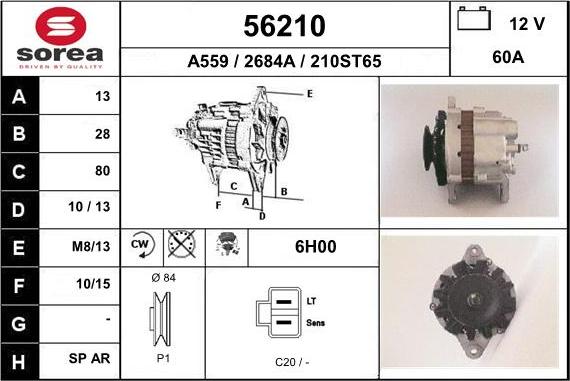 EAI 56210 - Alternator www.autospares.lv