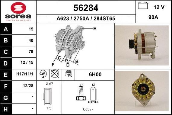 EAI 56284 - Ģenerators www.autospares.lv