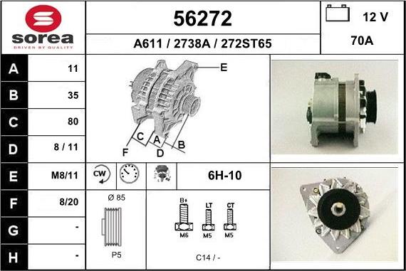 EAI 56272 - Alternator www.autospares.lv