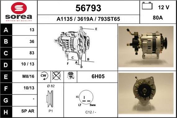 EAI 56793 - Генератор www.autospares.lv