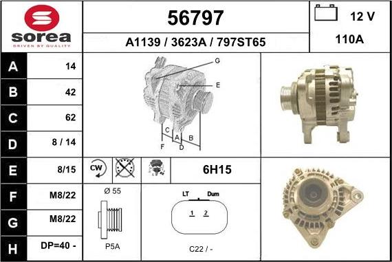 EAI 56797 - Ģenerators www.autospares.lv