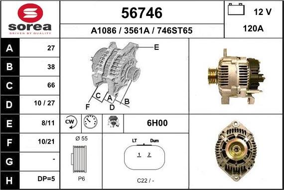 EAI 56746 - Alternator www.autospares.lv