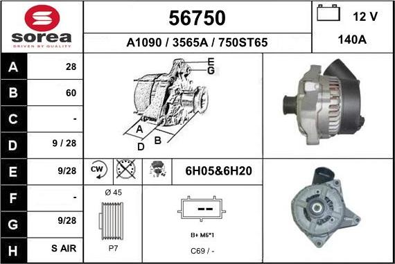 EAI 56750 - Ģenerators autospares.lv